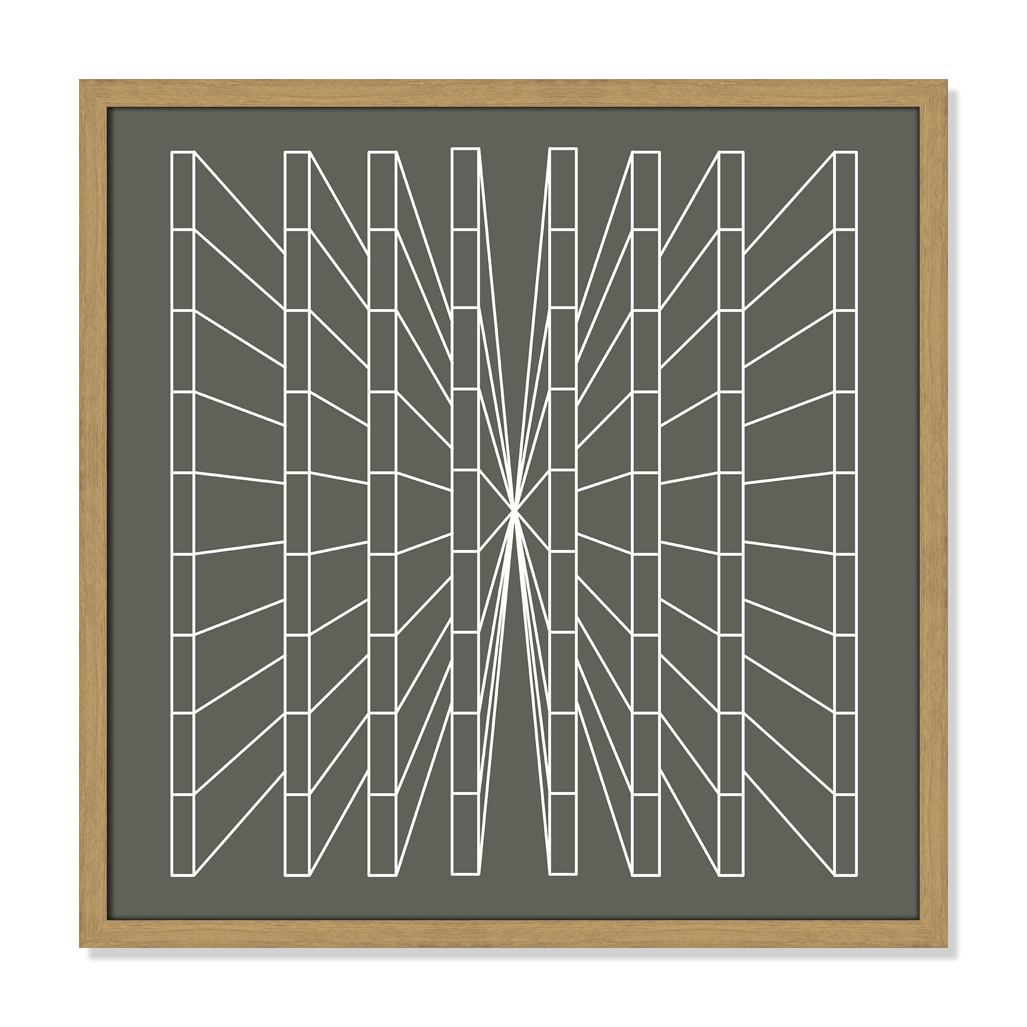 Olive Perspective by Sandi Hauanio, 23.5" H x 23.5" W x 0.75" D, Natural Wood Grain