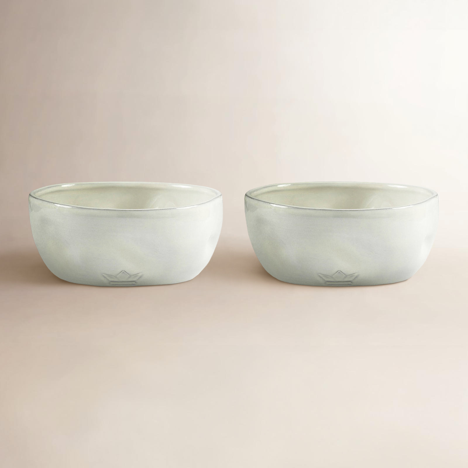 Ceramic Decorative Bowl 2, 6" W X 6" D, White