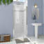 33.5'' - 35'' W x 72'' H Pivot Frameless Shower Door with Clear Tempered Glass