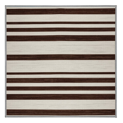 Machine Washable Horizontal Stripes Gray Area Rug