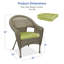 Chaise de patio à dîner avec coussins simple Watts-37026438-37026434