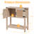 Farmhouse Console Table With Rattan Doors, Entryway Table With Storage Cabinet, Wooden Entry Table With Metal Handle For Kitchen, Hallway, Living Room
