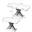 Table de salle à manger rectangulaire moderne avec plateau extensible et pieds en X durables-1881119897-1881119878