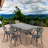 Black Frame 7 All-Weather Dining Furnishings, Quick Installation Cast Aluminum Furniture Aggregation,-1582884477