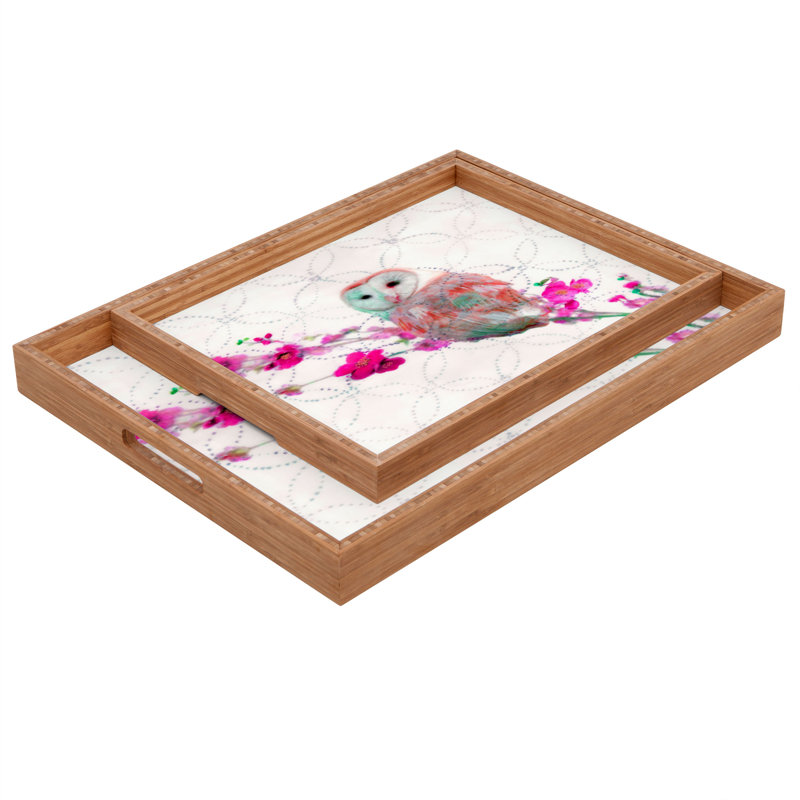 Hadley Hutton Wood Tray, 14" H x 18" W x 1.75" D
