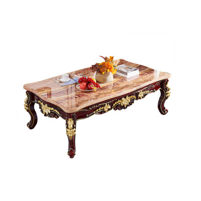 European-style minimalist marble coffee table