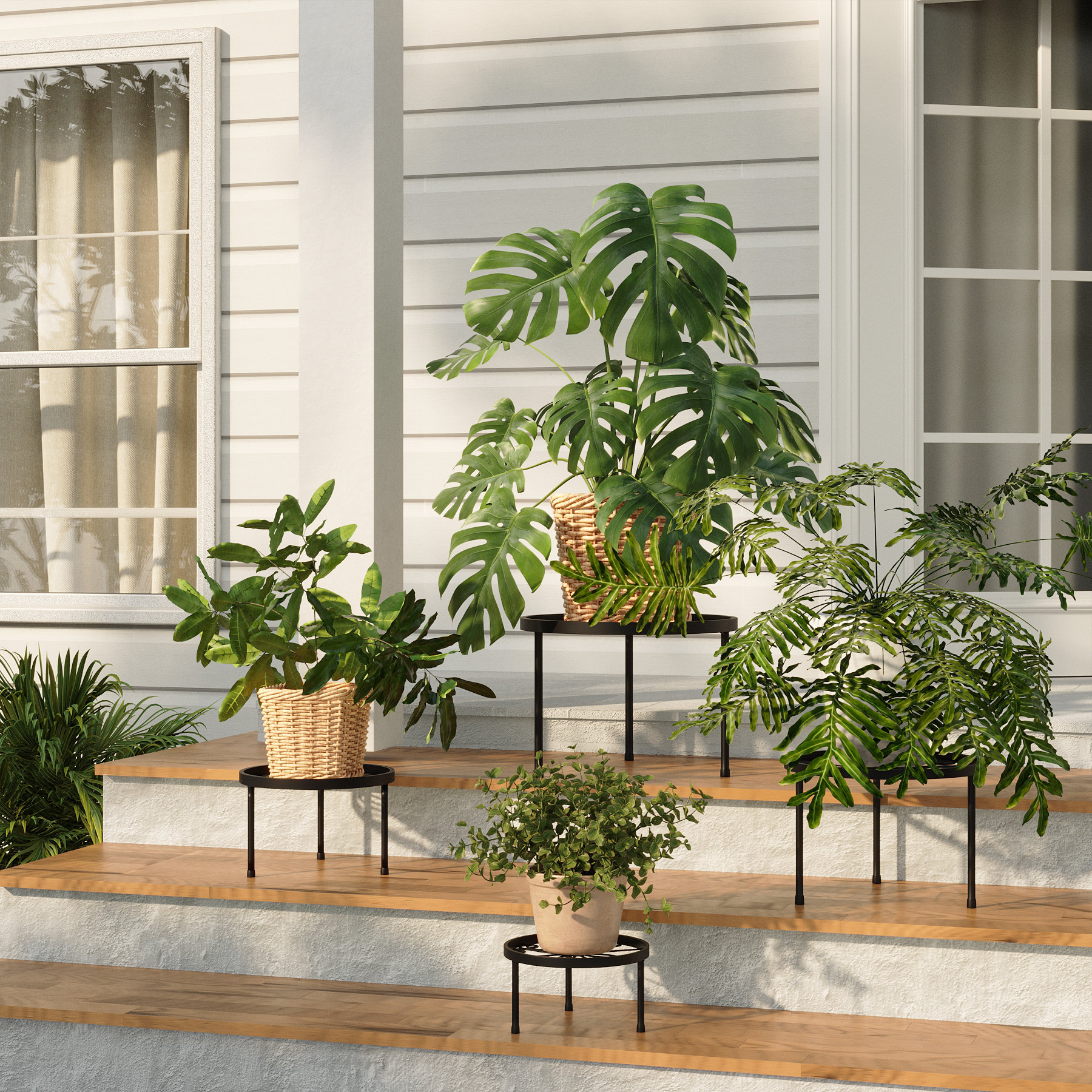 Winston Porter 5-Pack Metal Plant Stands (7.2