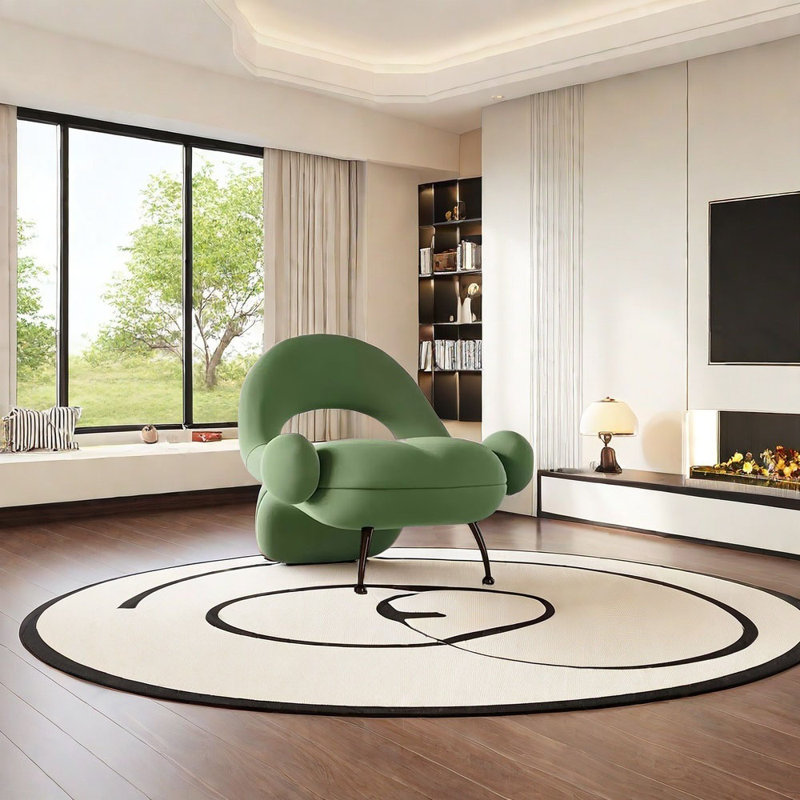 Creative negotiation sofa combination, Green Microfiber/Microsuede