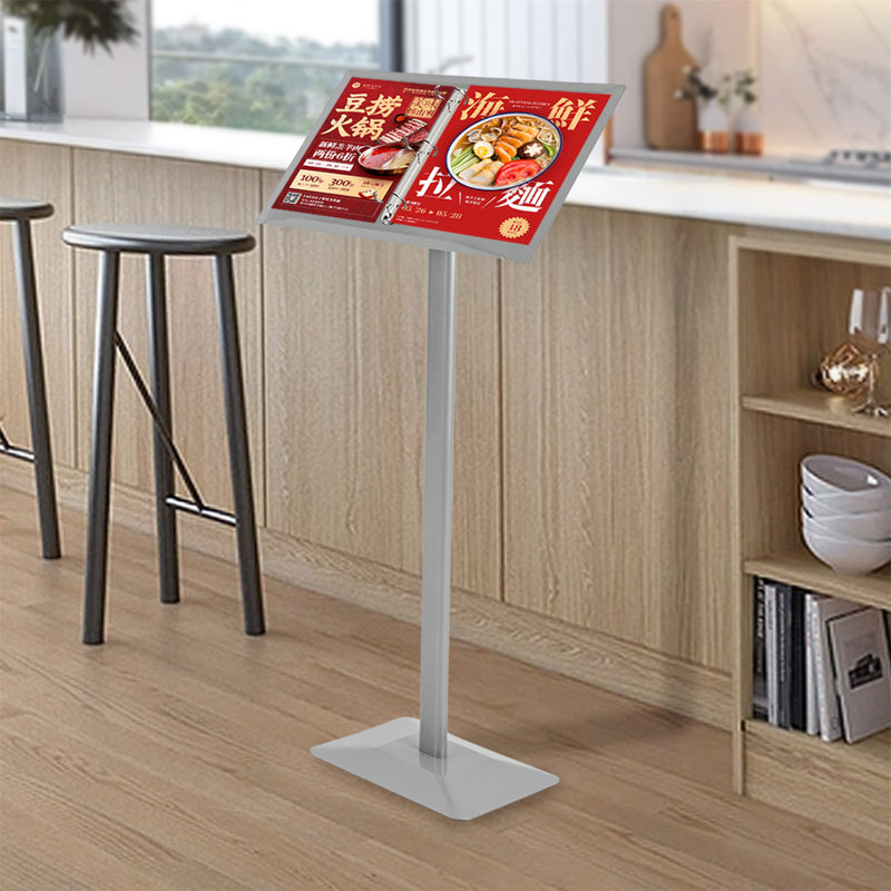 Menu Stand Floor, Silver