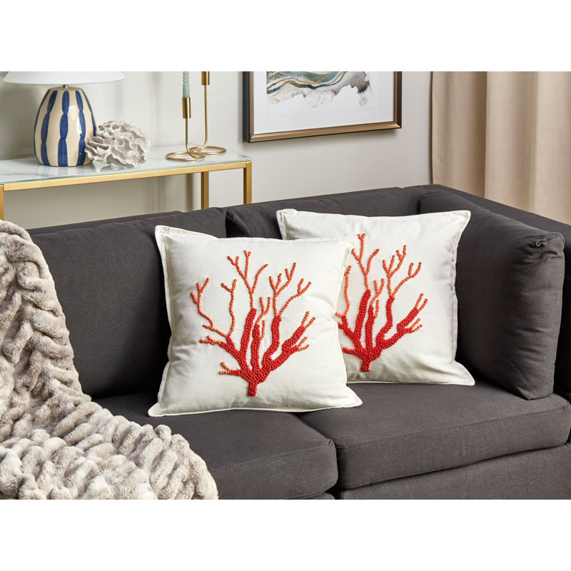 Cassilyn Animal Print White Square Cushion