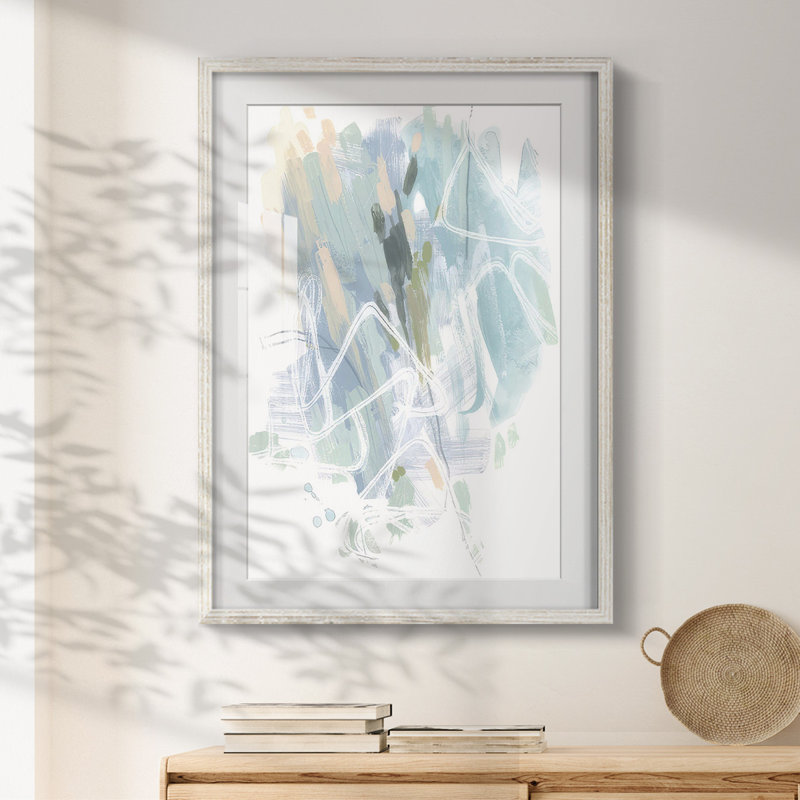 Loop Code I -Framed Print, 19.5" H x 16.5" W, White