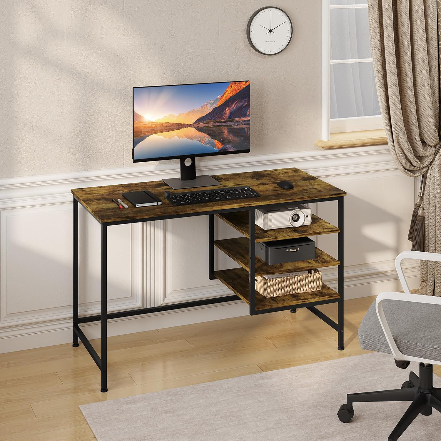 Borough Wharf Quapaw 120cm W Writing Desk | Wayfair.co.uk