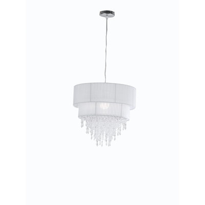 Noelle 1 - Light White Drum Pendant
