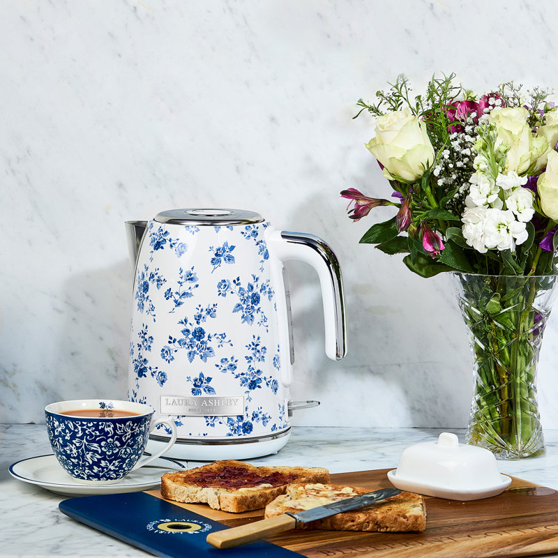 Laura Ashley China Rose Stainless Steel Electric Jug Kettle