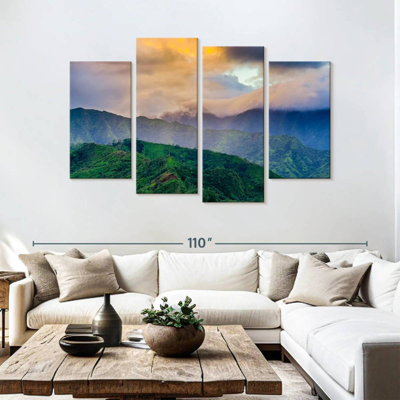 Gillard Cloudy Kauai Island, 54" H x 84" W