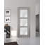 Porte de garage prémontée en bois massif, verre dépoli, Lucia 2552, gris frêne, panneau simple, cadre, poignées, pour salle de bain ou chambre, portes robustes - 61 cm x 244 cm-109782253-109782251