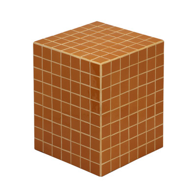 Callista 18" Modern Bohemian Ceramic Tiled Rectangle End Table