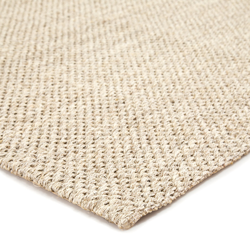 Naturals Sanibel Taupe/White Solid Hand Woven Area Rug, Rectangle 9' x 12'