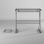 Bryanna Glass Top Metal Base Computer Desk-22494029