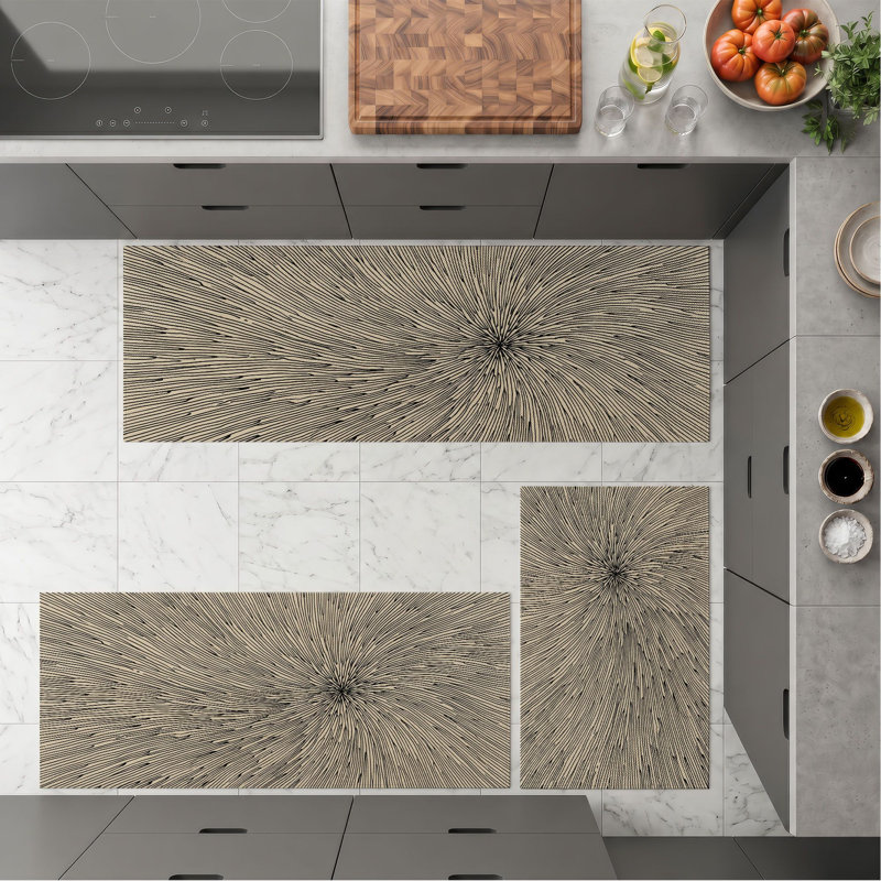 Tapis de cuisine antidérapants Radial Lines