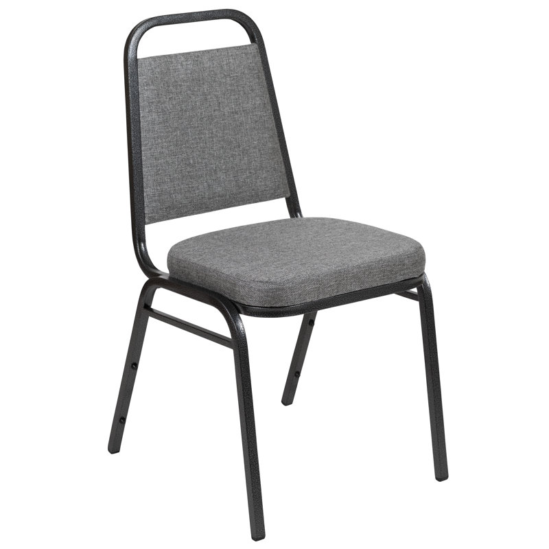 Chaise de banquet empilable Amaya, Veiné argent, Gris, 1
