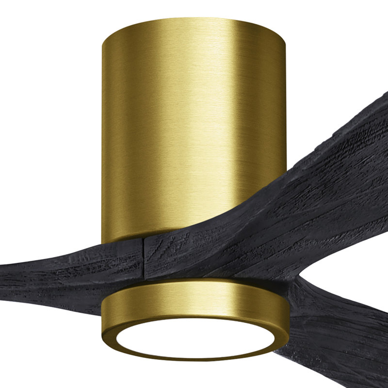 Irene LED Ceiling Fan, Brushed Brass, Matte Black, 42"