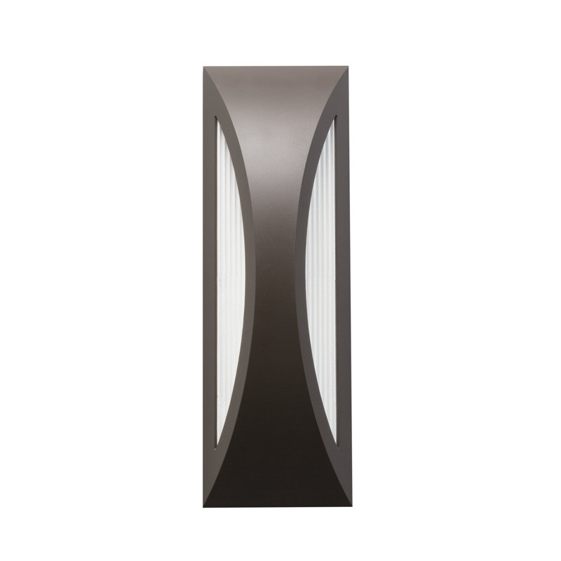 Luminaire à cloison d'extérieur à DEL Marlena, Bronze architectural, H 18 po x l 6 po x P 21 po