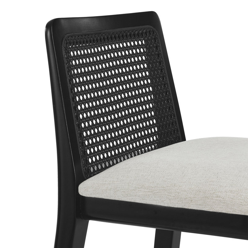 Tabouret de bar Monarch, Blanc / noir
