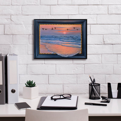 'Sundown With Swans' by Harro Maass, Canvas Wall Art