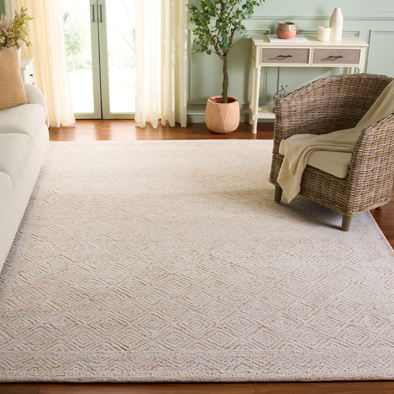 Minja 111 Area Rug In Ivory / Orange, Rectangle 8' x 10'