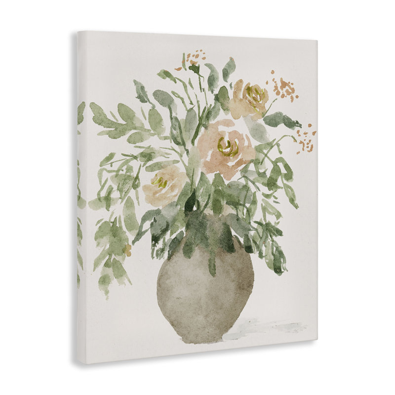 «Peach Roses Bouquet» par Lucille Price, H 40 po x l 30 po