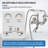 2 Handle Wall Mounted Clawfoot Tub Faucet-97567326