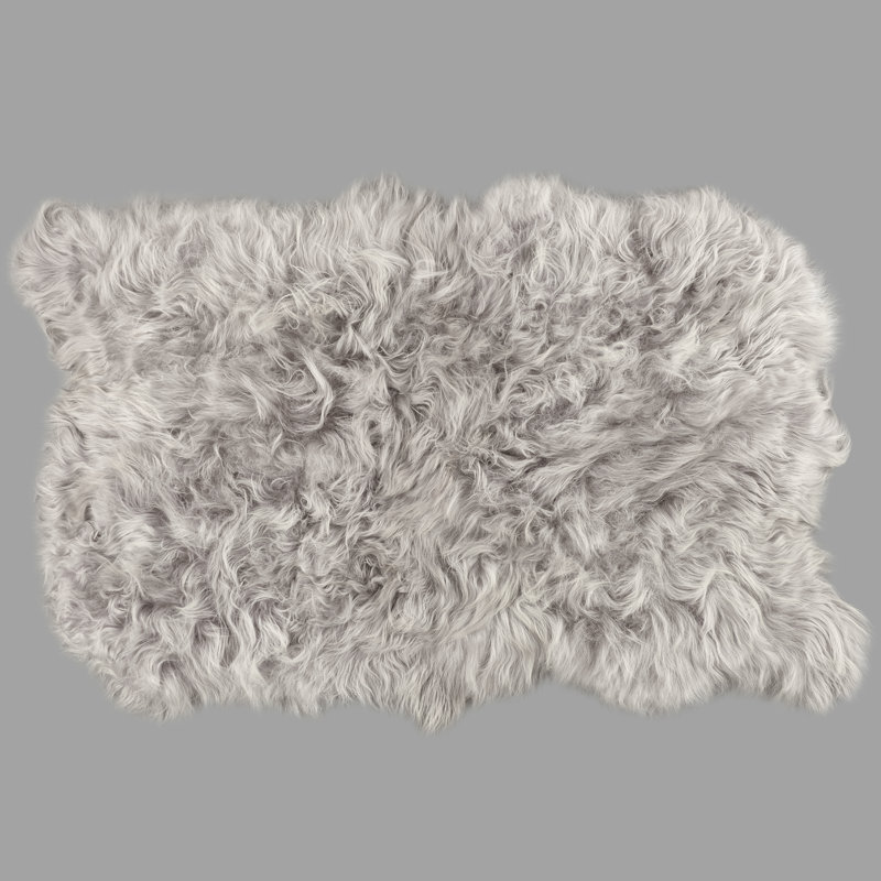 Enriquez Solid Colour Sheepskin 120cm X 200cm Area Rug