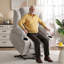 Fauteuil inclinable à deux moteurs de 41,73 po de largeur avec système de massage et de chauffage à la taille, fauteuil inclinable surdimensionné avec poches latérales, porte-gobelets-1164133506