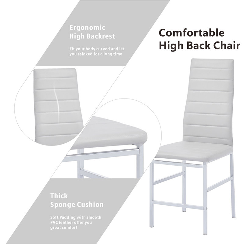 Nurques 114.3cm H Upholstered Metal Parsons Chair, White, White