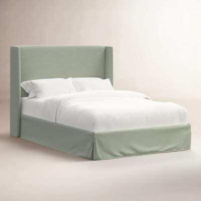 Upholstered Wingback Bed