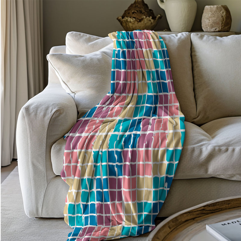 Beach Spectrum - Couverture sherpa de qualité supérieure 1 pièce, L 60 po x l 50 po