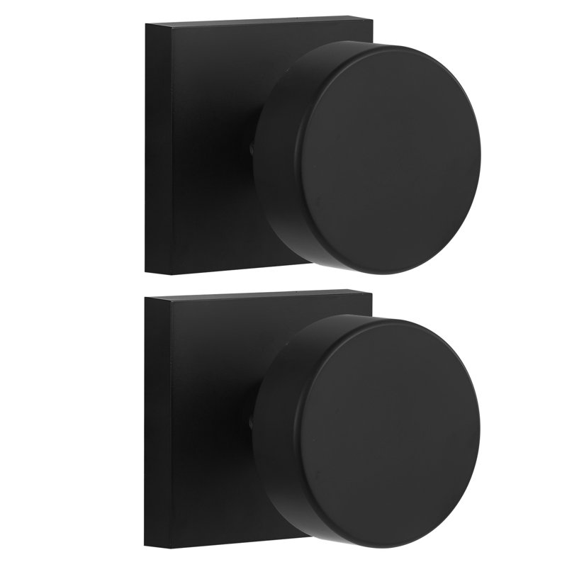 Boutons de porte doubles Modern Grace Series, Noir mat