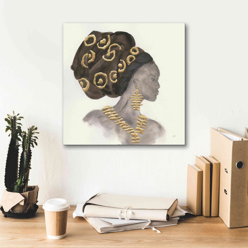 «Head Coiffure I» par Chris Paschke, estampe numérique sur toile, H 18 po x l 18 po x P 0,75 po