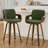 Modern Upholstered Swivel Counter Height Bar Stool-790832280