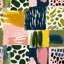 Papier peint géométrique patchwork géométrique-537119347