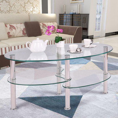 Glass Top Single Coffee Table
