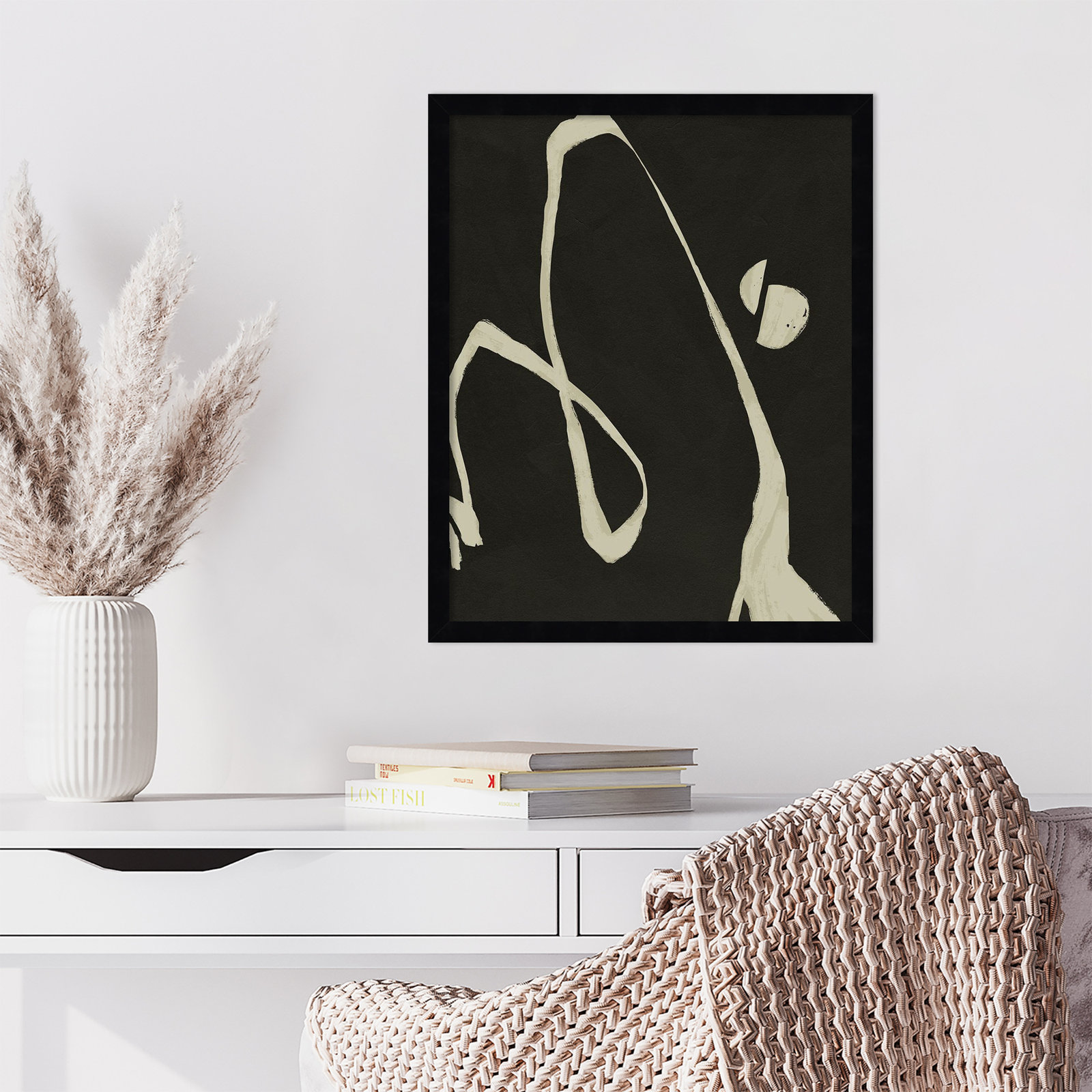 Neutral Spring II Print by Jacob Green, Black, 21" H x 17" W x 1" D