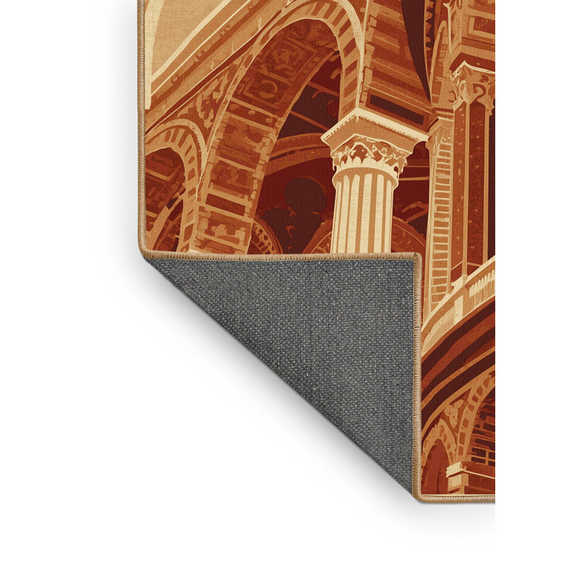 Tapis oriental doux moelleux en histoire et civilisation en brun - reliure brun clair, 6 X 9