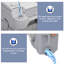 Toilette ronde une pièce à double chasse (siège inclus)
