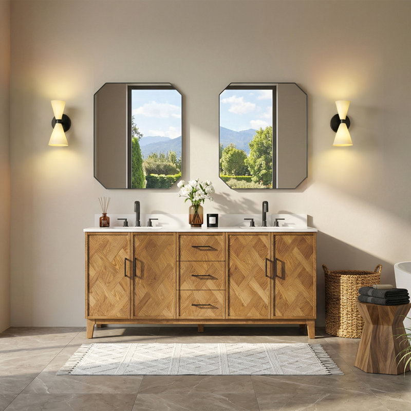 Meuble-lavabo double 72 po Clara Brown