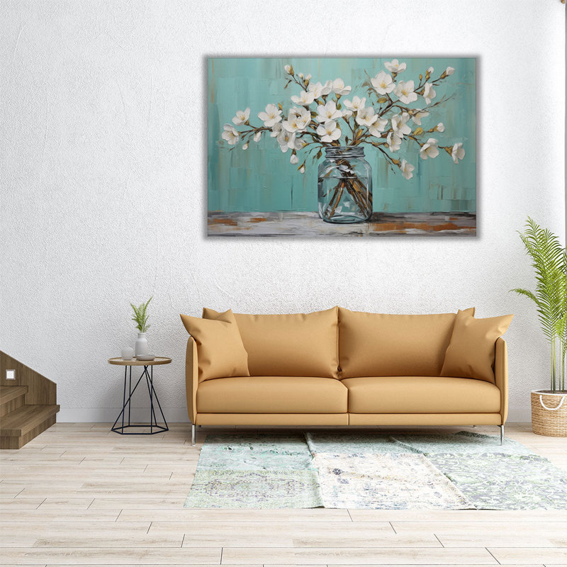 " Mason Jar Bloom ", 40" H x 60" W