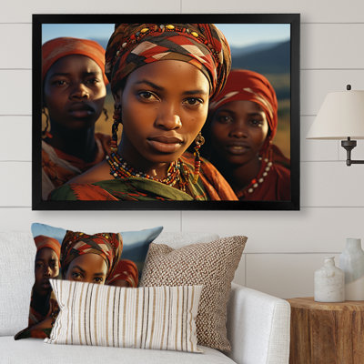 Tribu africaine Cielke, portrait de Xhosa II sur toile