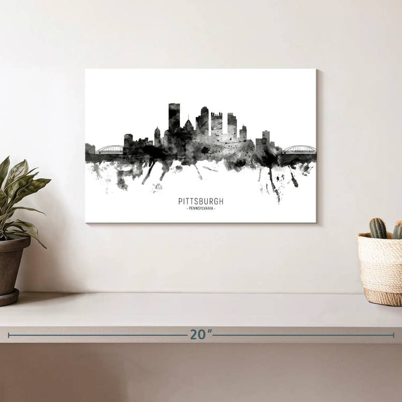Ravi, Pittsburgh, Pennsylvanie, horizon, neuvième, H 8 po x l 12 po