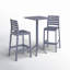 Ensemble de barre de patio empilable en plastique 3 pièces l 23,6 po Farrah-1053205522